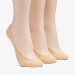 3 pack Solid Liner Sock Tan