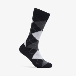 Mens Argyle Sock Black/White