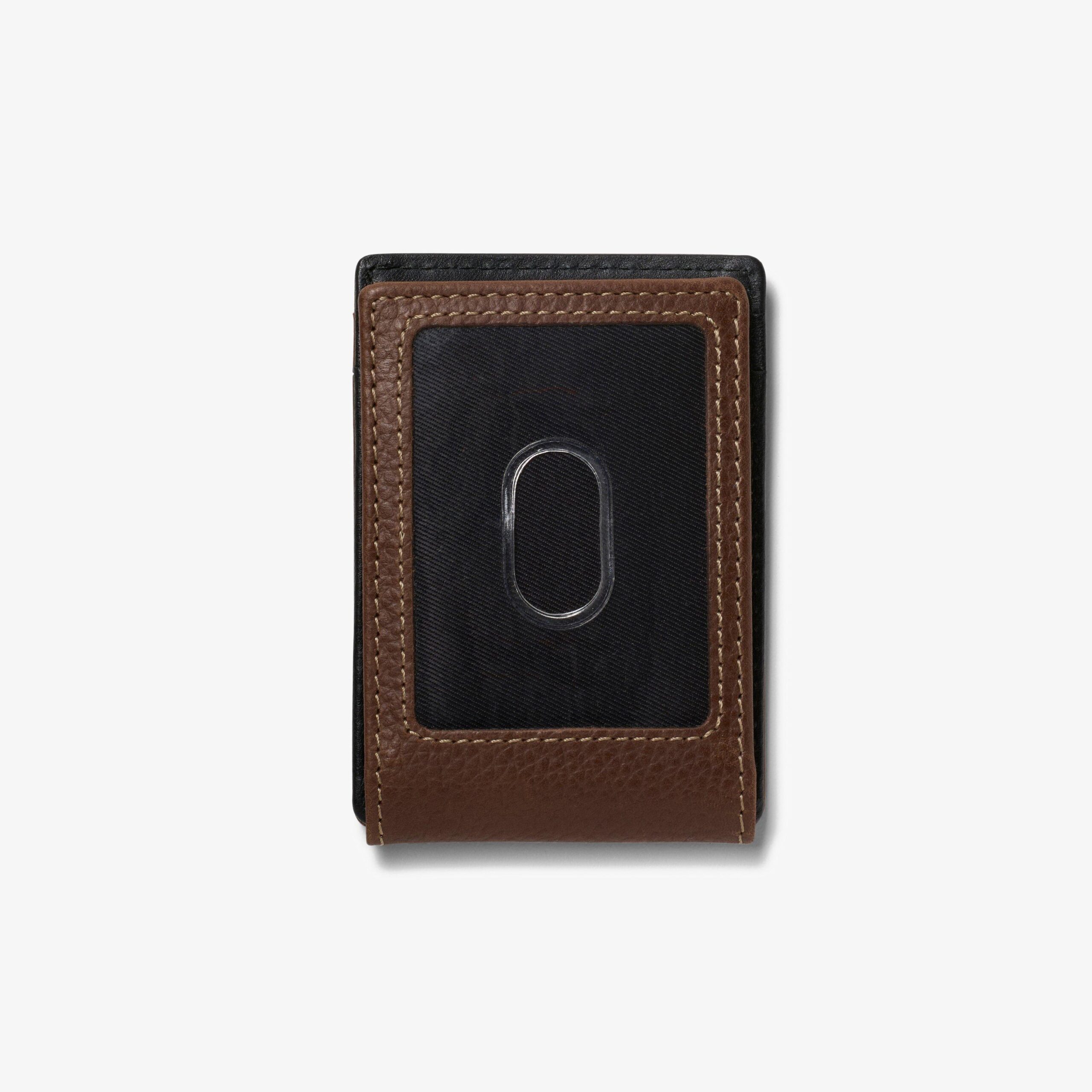 Pebble Wide Money Clip Wallet Brown - Image 2