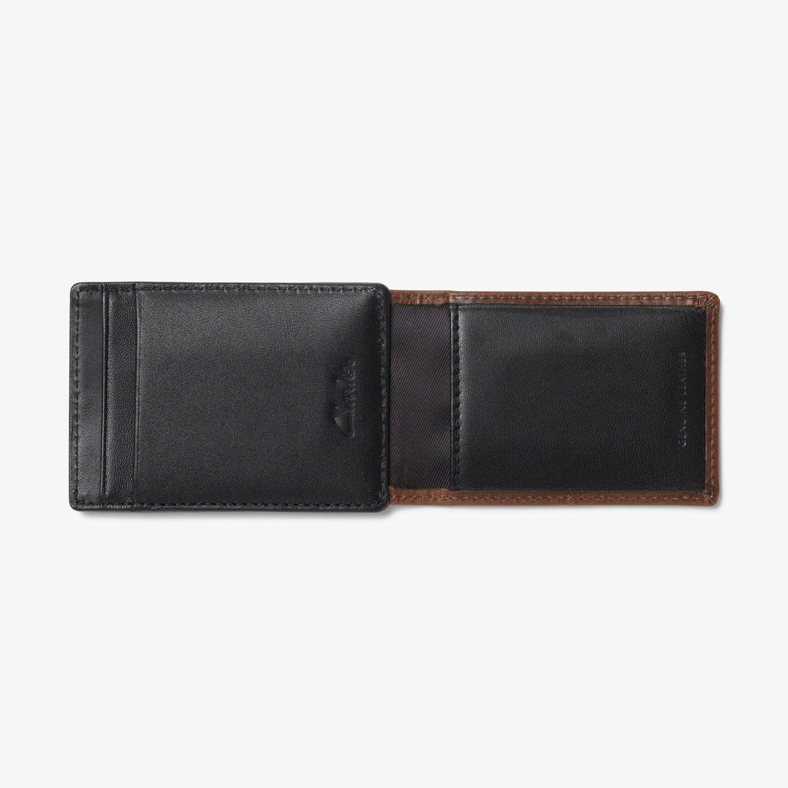 Pebble Wide Money Clip Wallet Brown - Image 3