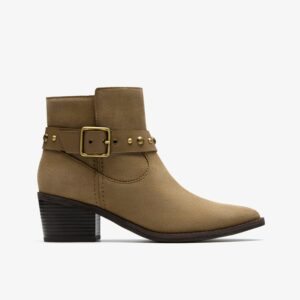 Morzine Buckle Dark Sand Suede