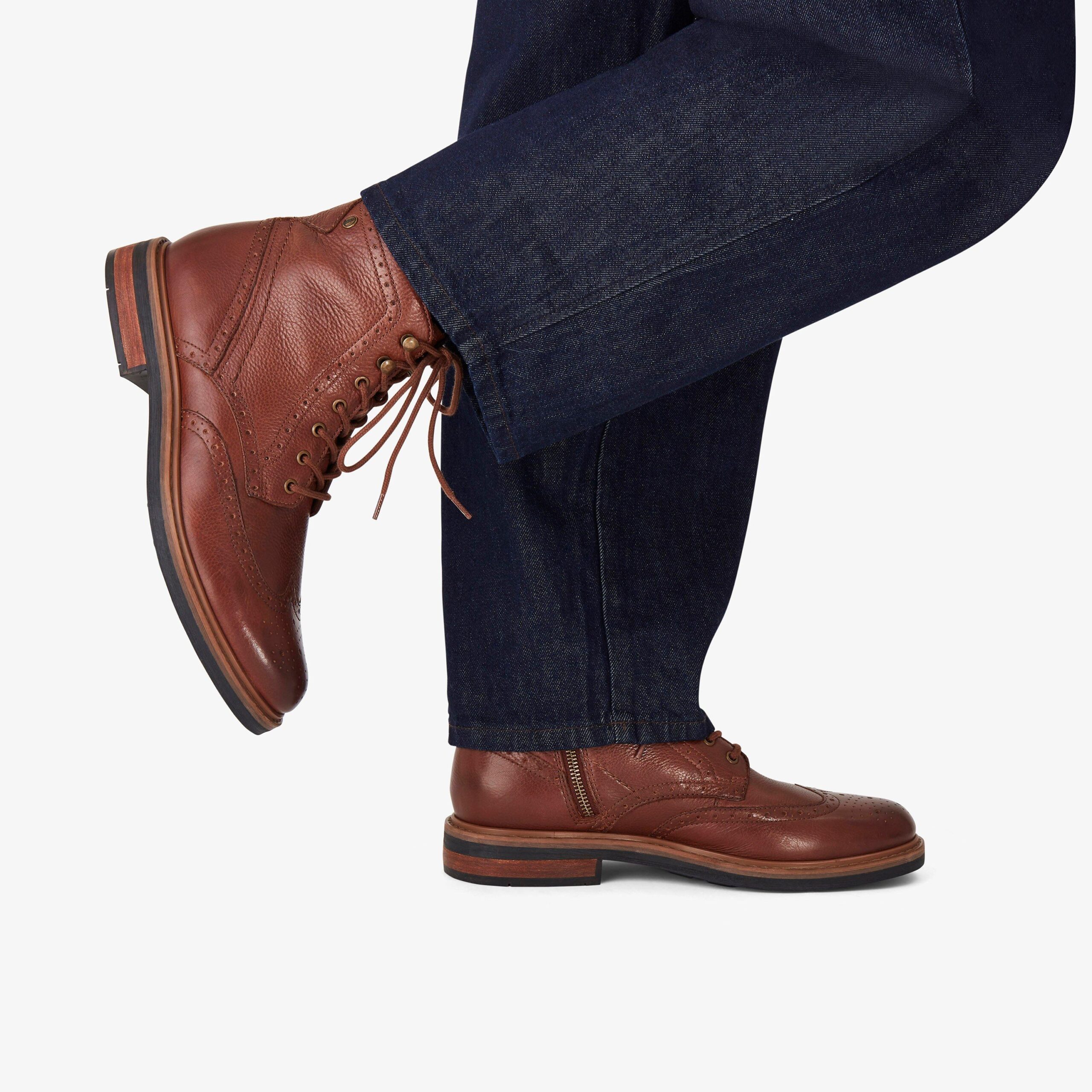 Newford Lace Boot Mid Tan Leather - Image 2