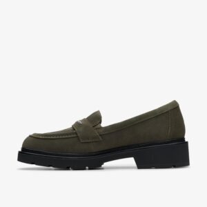 Lauryl Step Dark Olive Suede