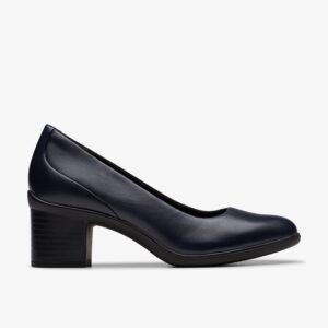 Shaya Poppy Navy Leather