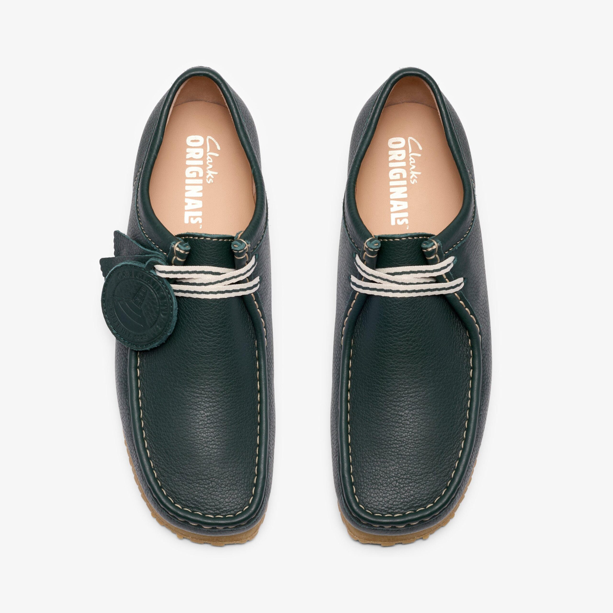 Wallabee RB Dark Green Leather - Image 4