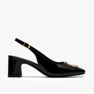 Fernie Sling Black Patent Leather