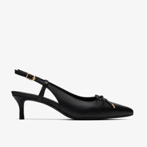 Zarey Bow Black Leather