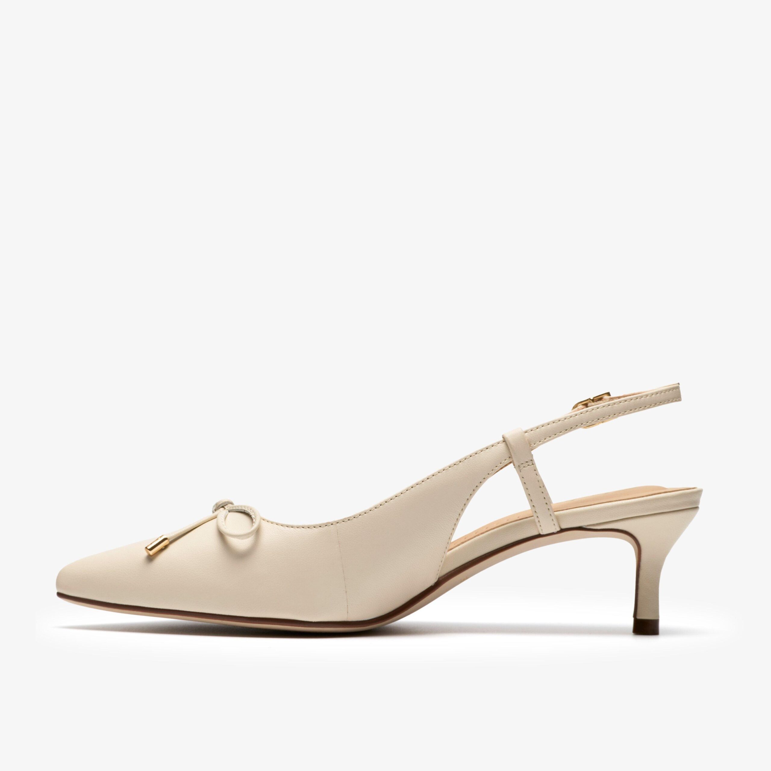 Zarey Bow Cream Leather - Image 2