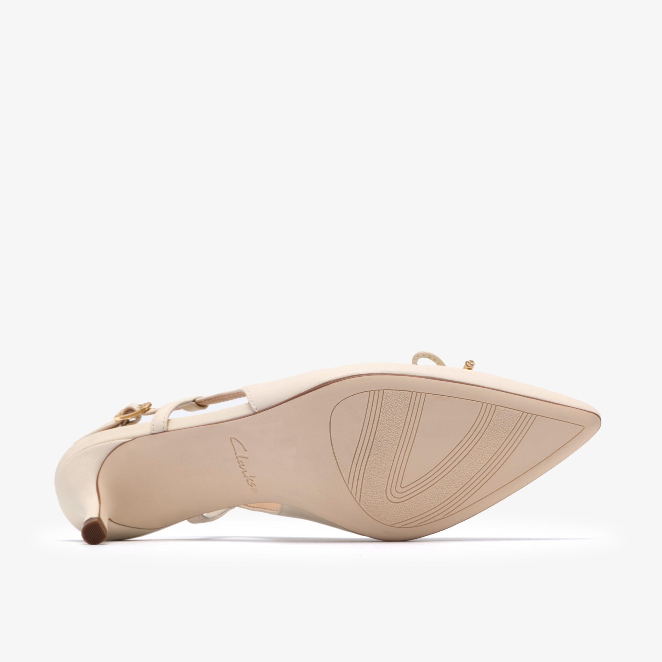 Zarey Bow Cream Leather - Image 3