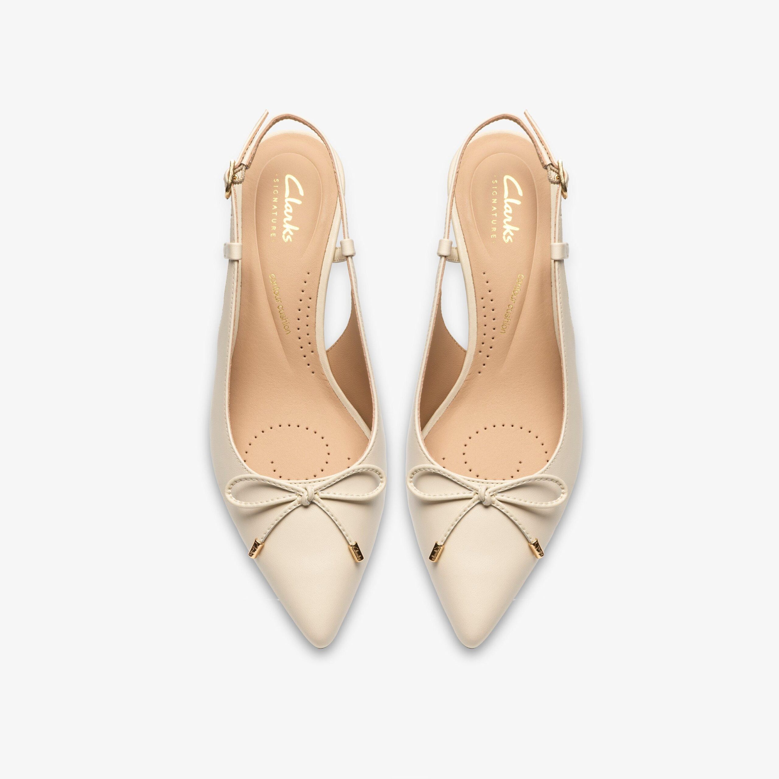 Zarey Bow Cream Leather - Image 6