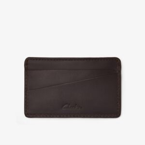 Buff Waxy Card Holder Brown