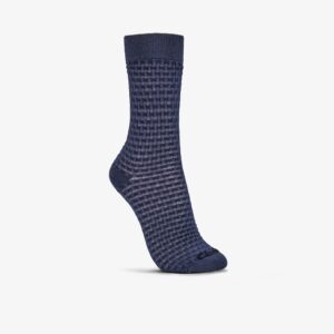 Basket Weave Crew Sock Navy